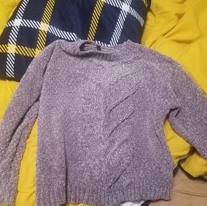 Light Purple Fuzzy Cute Sweater